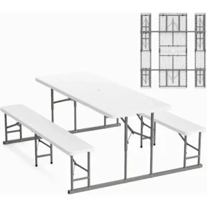 Picnic Table and Bench Set